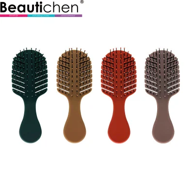 Beautichen Leaf Shape Rubber Detangling Plastic Hair Brush for Kids with Nylon Pins