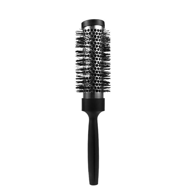 Plastic Professional Round Salon Hair Styling Tools Ceramic Barrel Boar Nylon Bristle Hair Brush